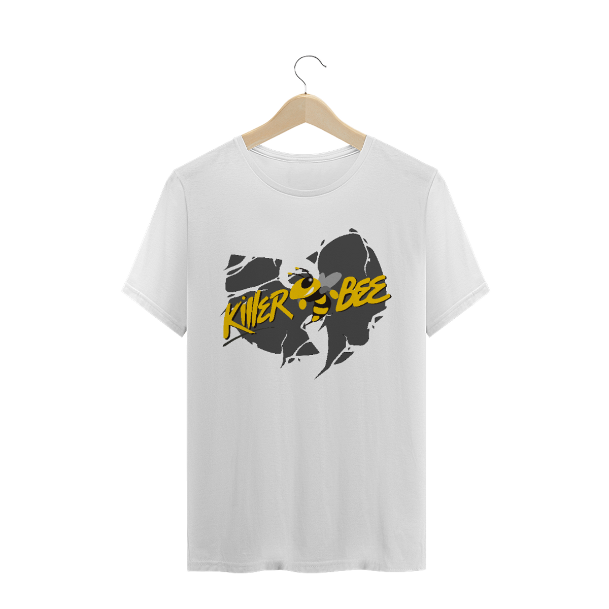 Nome do produto: Camiseta de Malha Quality Wu Tang Clan  Killer Bee Logo Destroyed