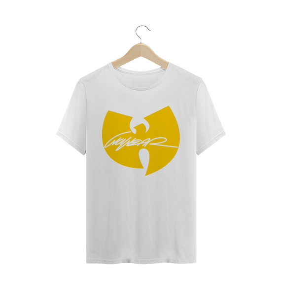 Camiseta de Malha Quality Wu Tang Clan Wu Wear Logo Signature Amarelo