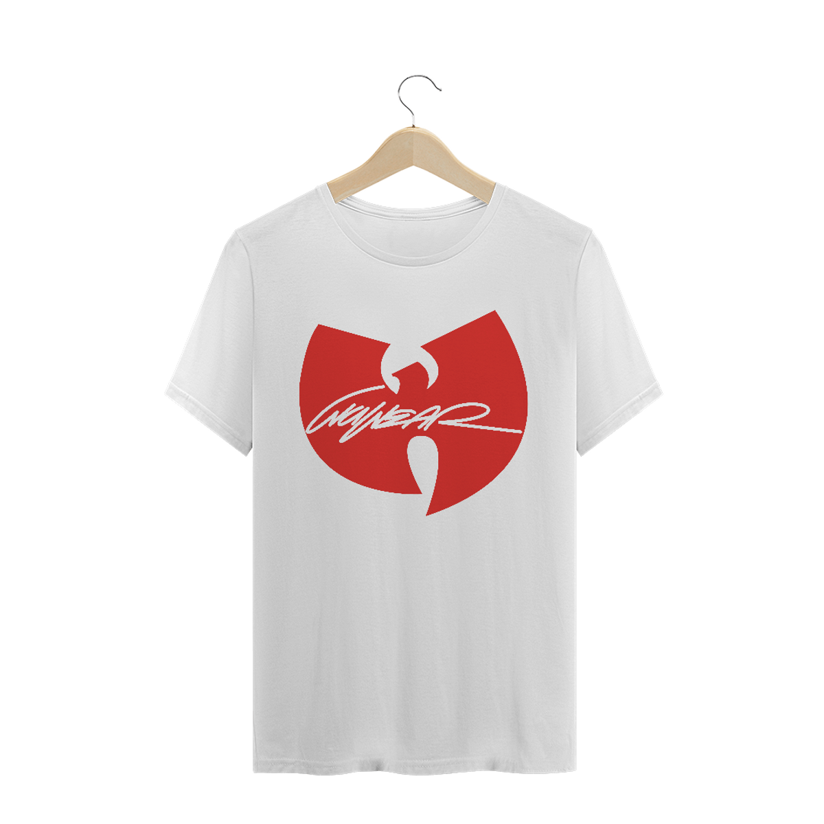 Nome do produto: Camiseta de Malha Quality Wu Tang Clan Wu Wear Logo Signature Vermelho