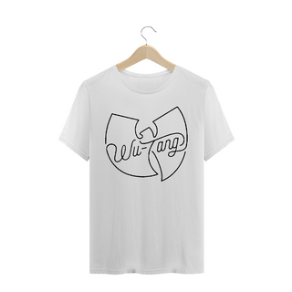 Camiseta de Malha Quality Wu Tang Clan Logo linha Traço Preto