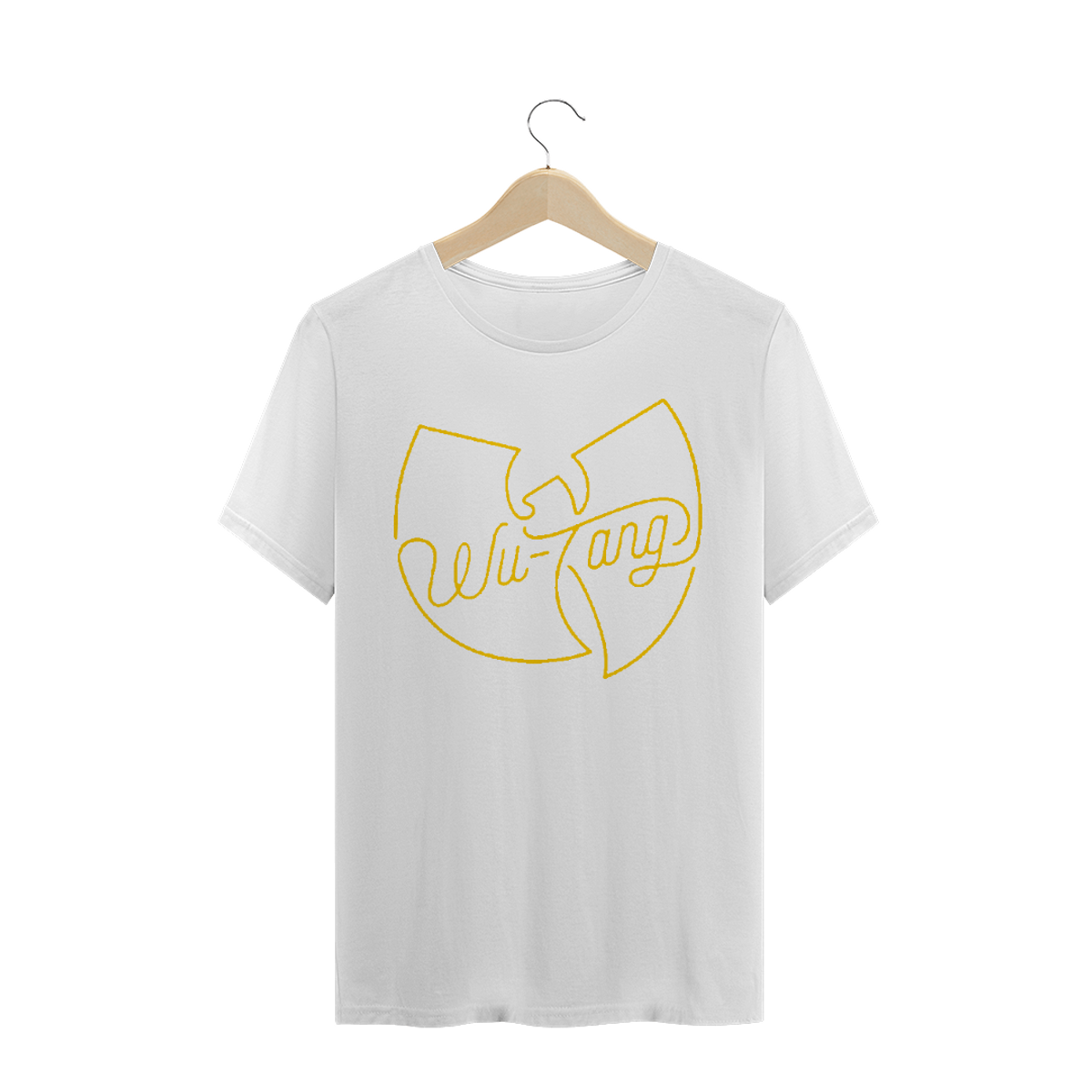 Nome do produto: Camiseta de Malha Quality Wu Tang Clan Logo linha Traço