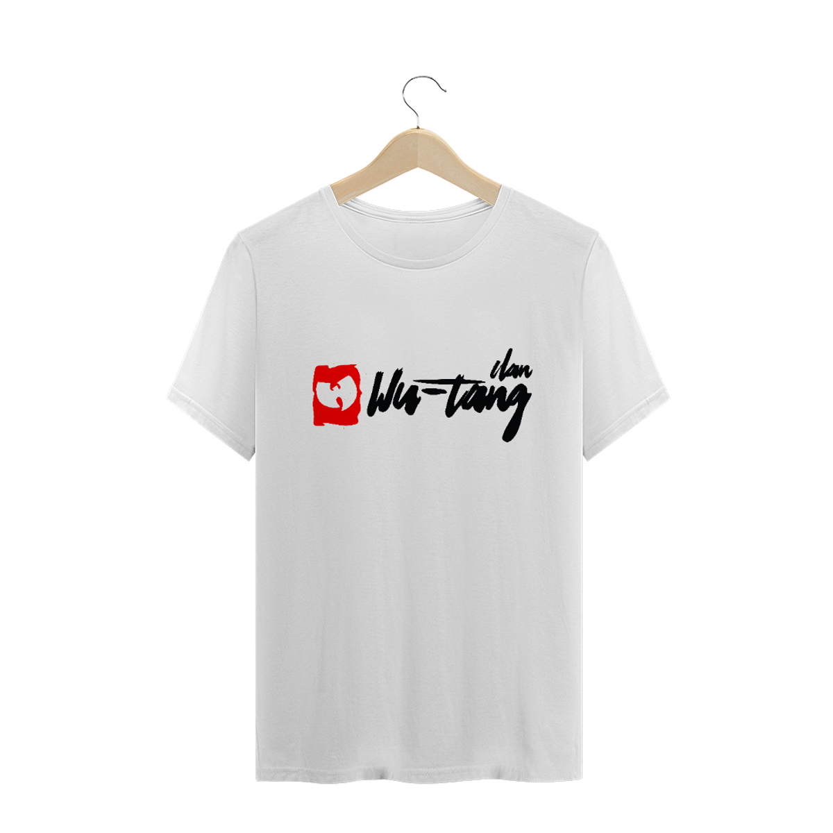 Nome do produto: Camiseta de Malha Wu Tang Clan Hip Hop PLUS SIZE Assinatura Grafite Vermelho
