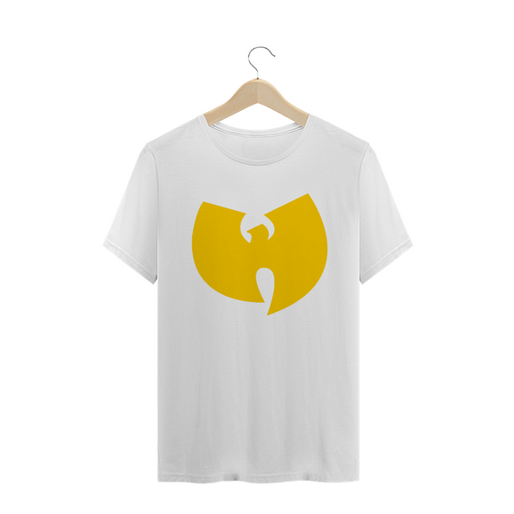Camiseta de Malha Wu Tang Clan Hip Hop PLUS SIZE Logo Tradicional Amarelo