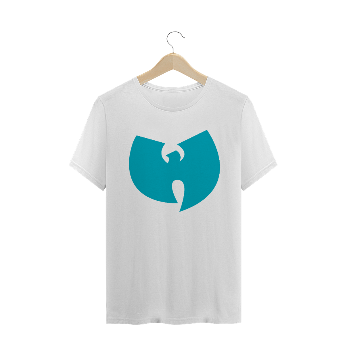 Nome do produto: Camiseta de Malha Wu Tang Clan Hip Hop PLUS SIZE Logo Tradicional Azul