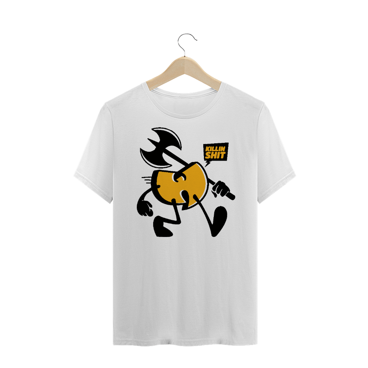 Nome do produto: Camiseta de Malha Wu Tang Clan Hip Hop PLUS SIZE Killin Shit