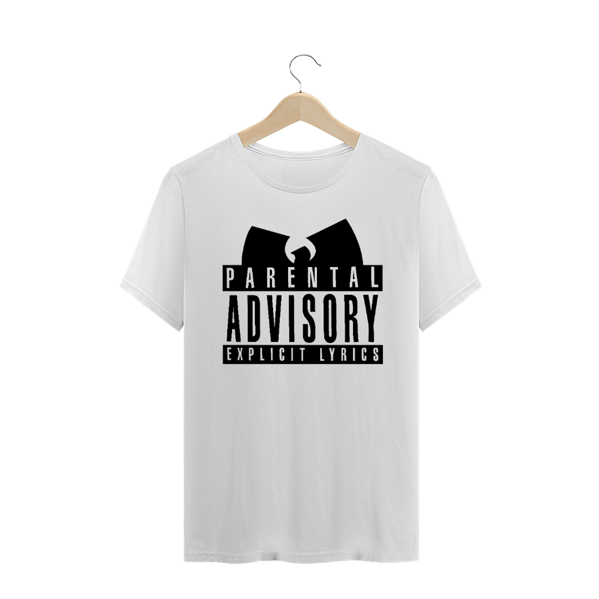 Nome do produto: Camiseta de Malha Wu Tang Clan Hip Hop PLUS SIZE Parental Advisory