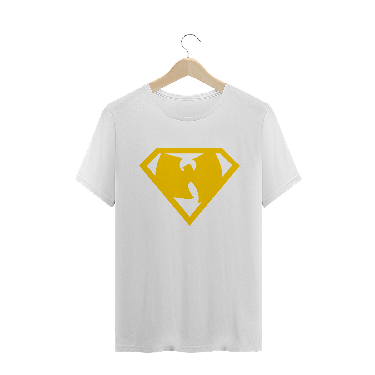 Nome do produto: Camiseta de Malha Wu Tang Clan Hip Hop PLUS SIZE Logo Super Amarelo