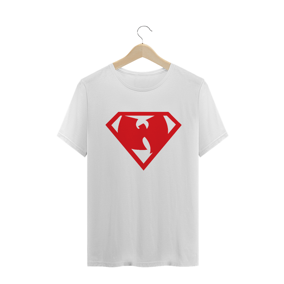 Nome do produto: Camiseta de Malha Wu Tang Clan Hip Hop PLUS SIZE Logo Super Vermelho