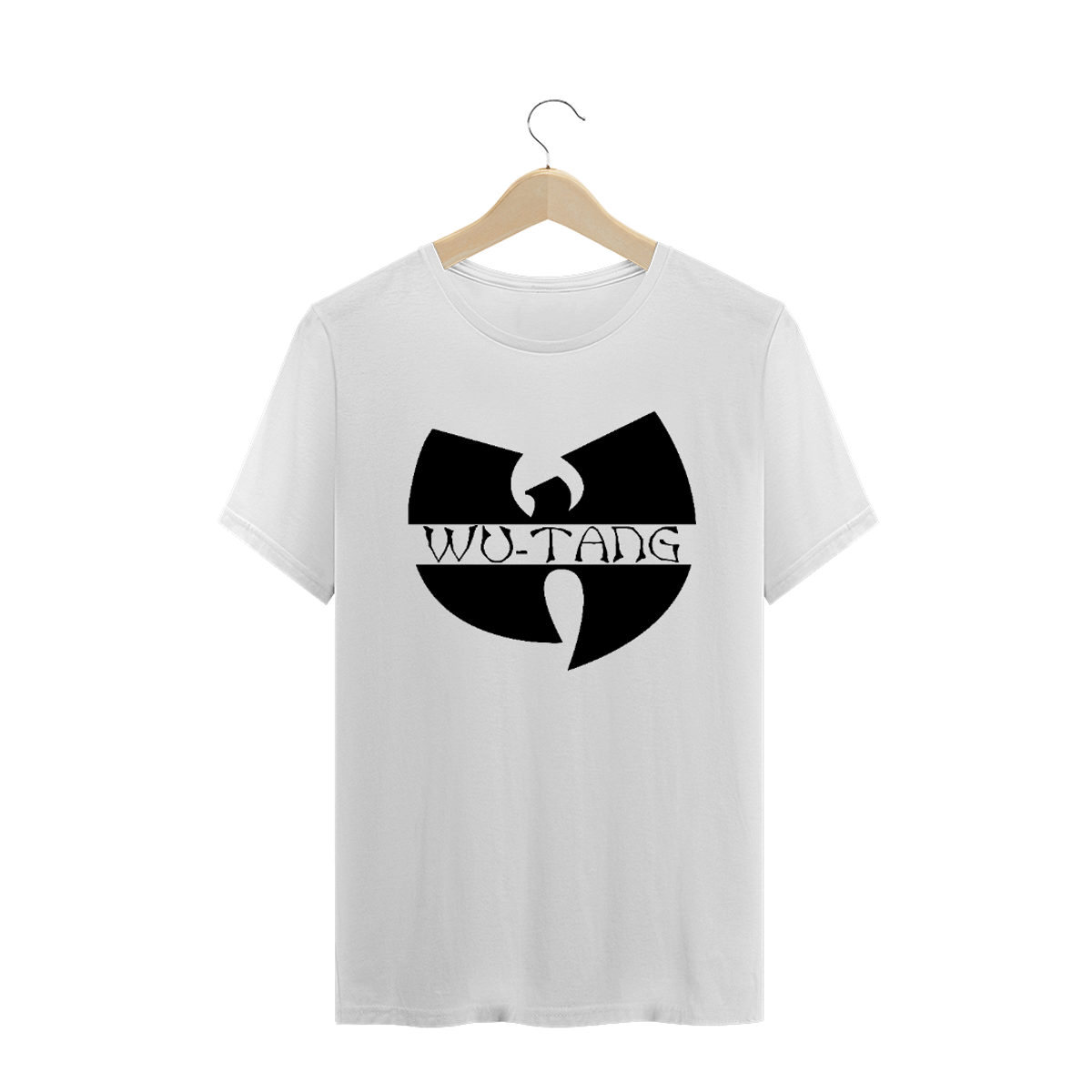 Nome do produto: Camiseta de Malha Wu Tang Clan Hip Hop PLUS SIZE Logo WU