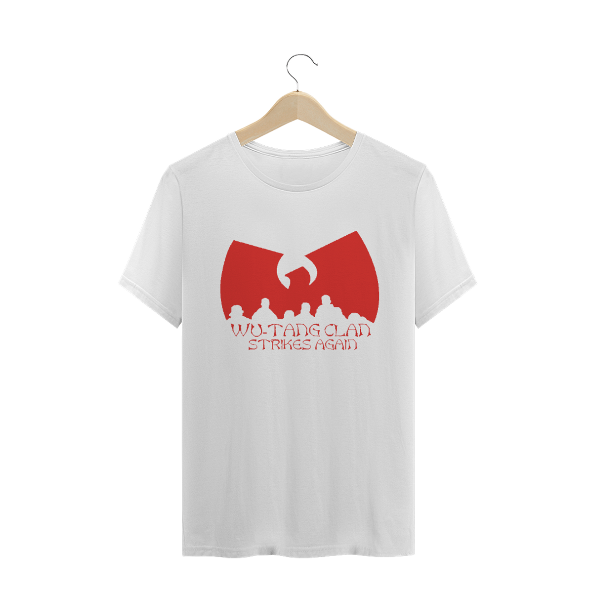 Nome do produto: Camiseta de Malha Wu Tang Clan Hip Hop PLUS SIZE Strike Again Vermelho
