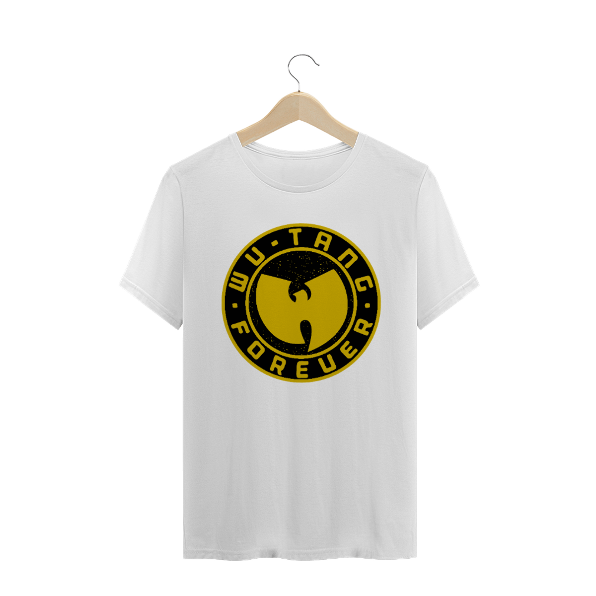 Nome do produto: Camiseta de Malha Wu Tang Clan Hip Hop PLUS SIZE Carimbo Forever