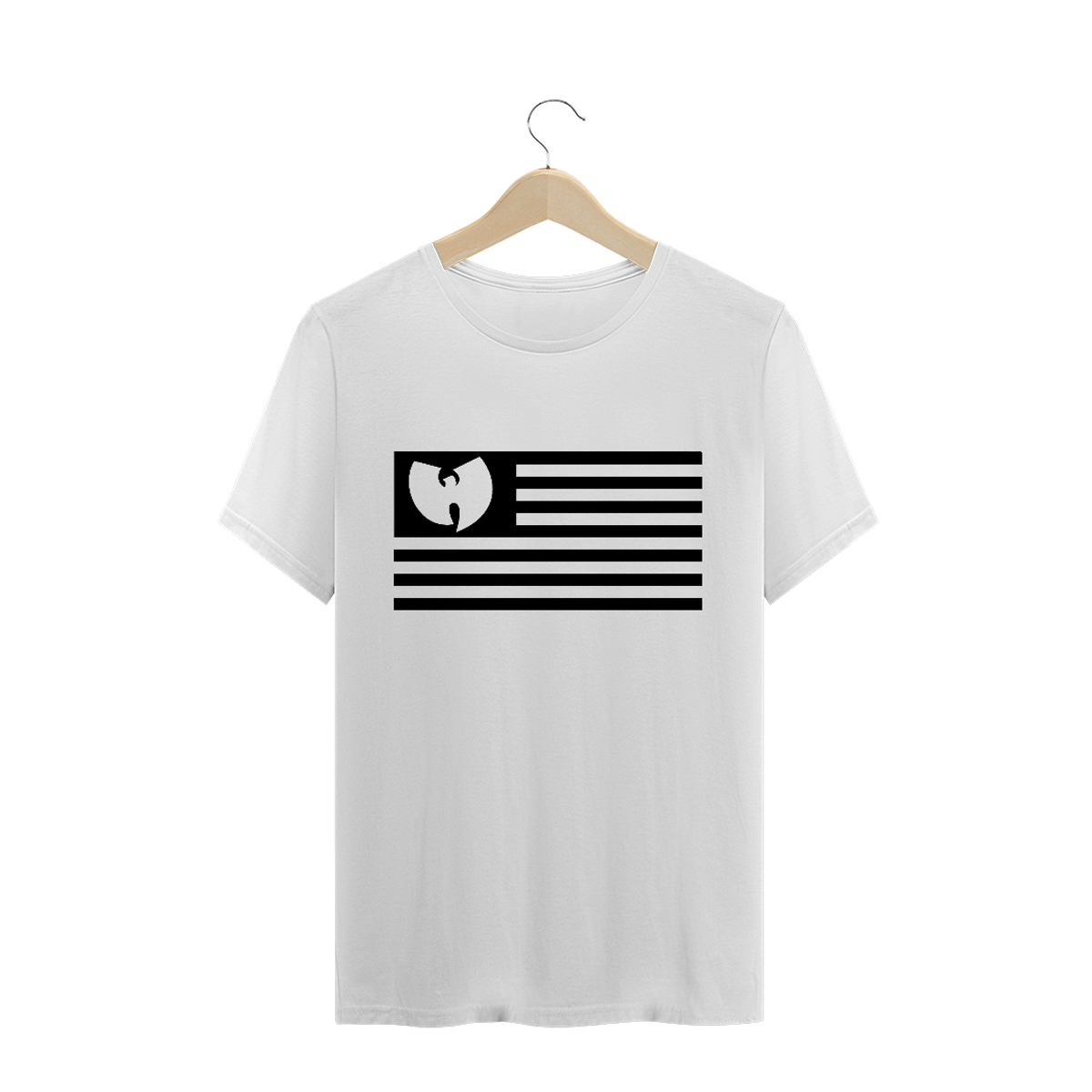 Nome do produto: Camiseta de Malha Quality Wu Tang Clan Flag Invertida