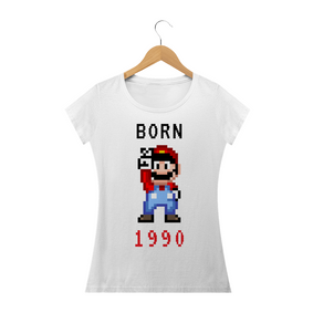 Camiseta Feminina - Mario Born 1990
