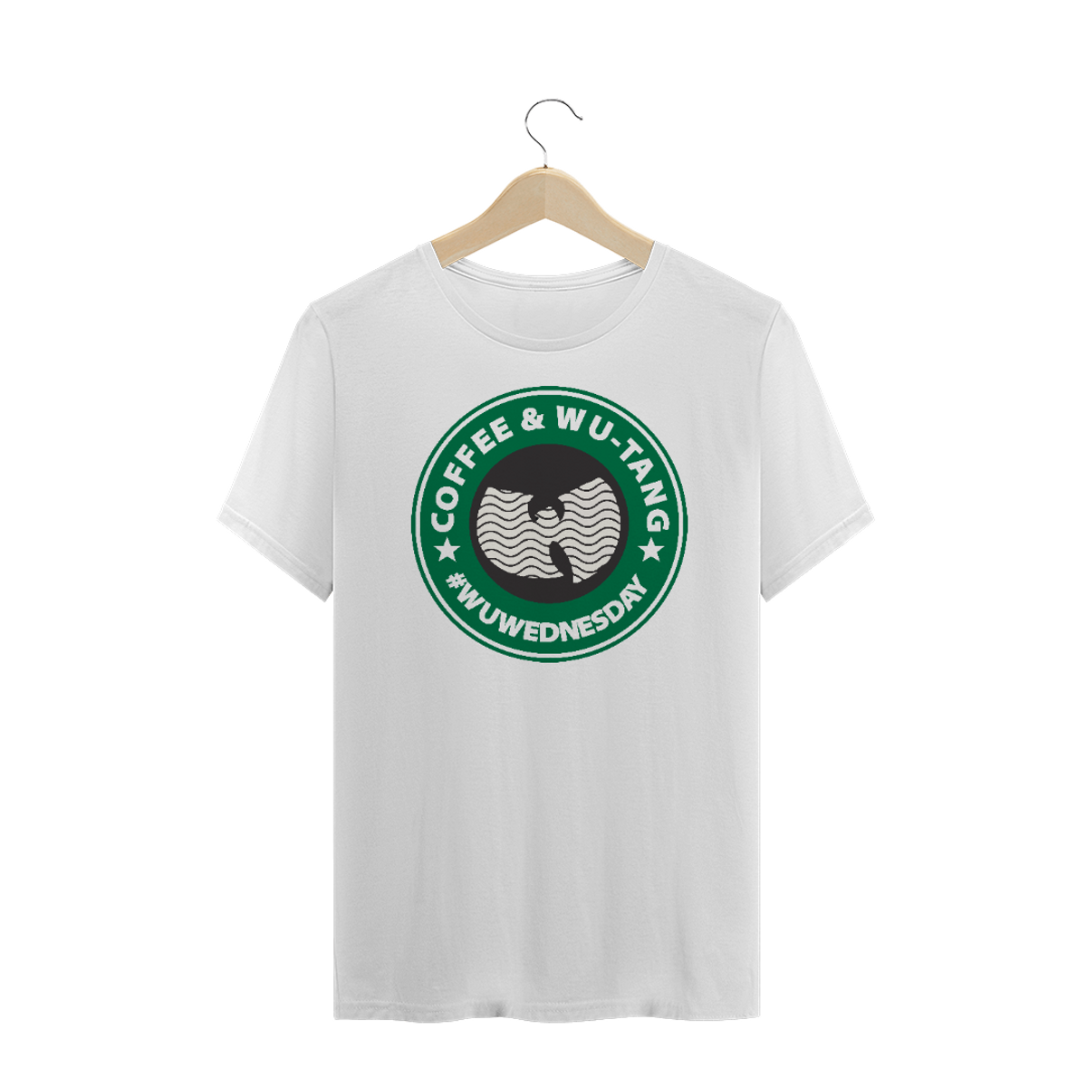 Nome do produto: Camiseta de Malha PLUS SIZE Wu Tang Clan Cofee #WuWednesday