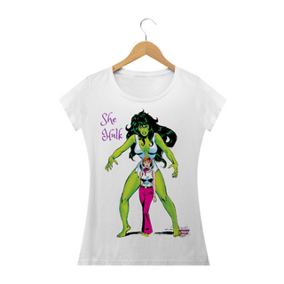 She-Hulk Transforme! Camisa Feminina baby long quality