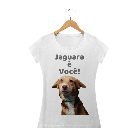 Camiseta Baby Long Quality Estampa Cachorro Jaguara é Você