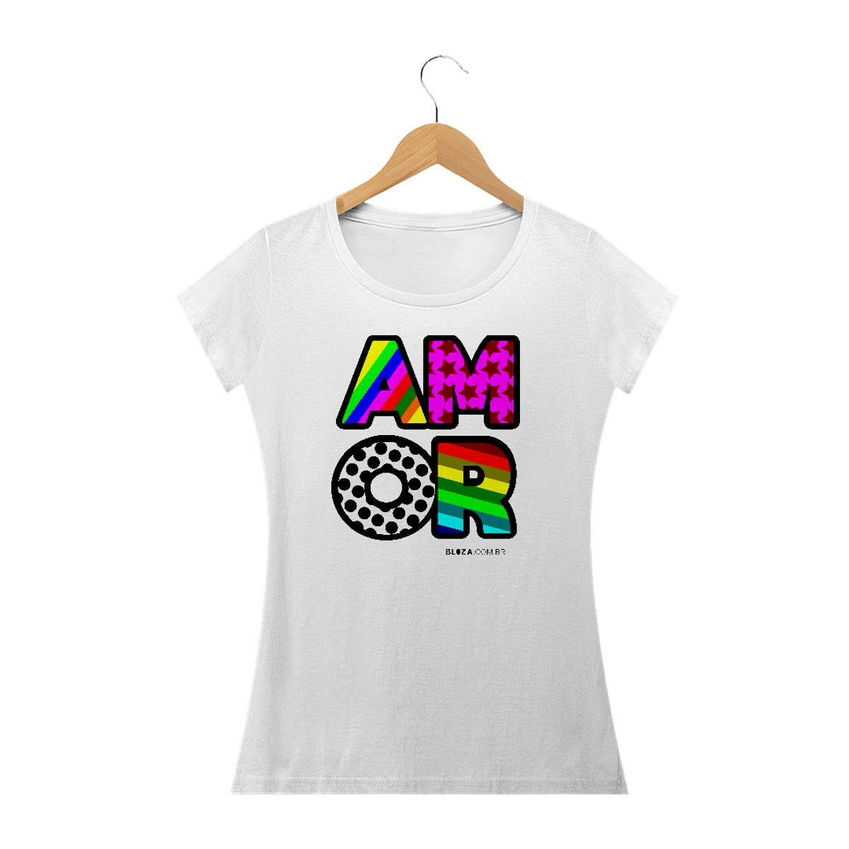 Nome do produtoAmor, Camiseta Feminina, Bluza.com.br