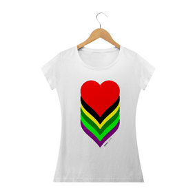 Corações Coloridos, Camiseta Feminina, Bluza.com.br