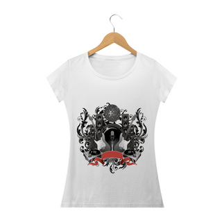 CAMISETA FEMININA BABY LONG MUSIC ROCK