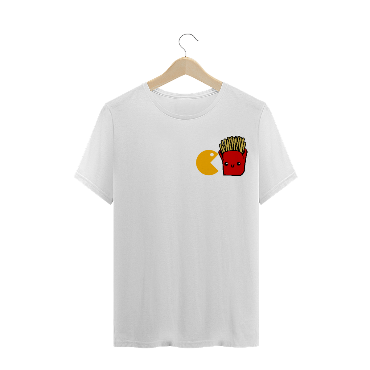 Nome do produto: Camiseta Quality Estampa PAC-MAN com Fritas