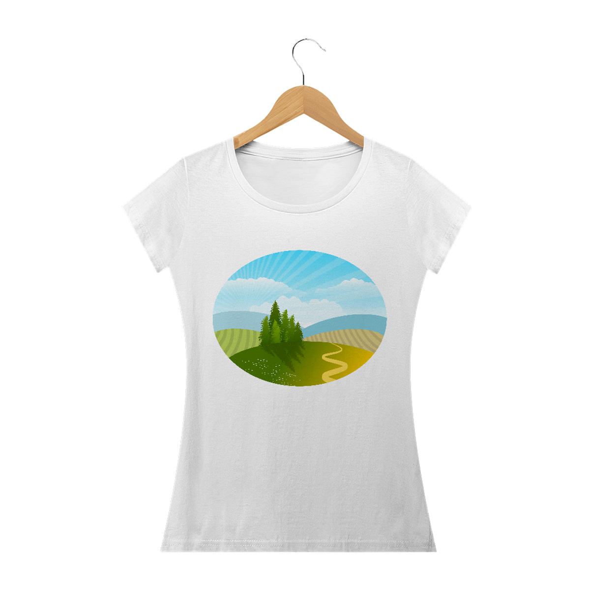 Nome do produto: Camiseta Baby Long Quality Estampa Desenho Natureza