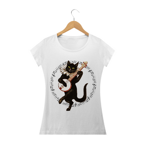 Camiseta Music Cat Feminina