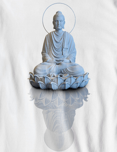 Nome do produtoCamiseta O Buda e a Flor de Lótus - (unissex)