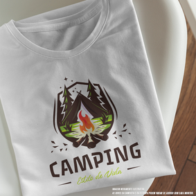 Camiseta Masculina Camping Estilo de Vida