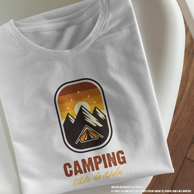 Camiseta Masculina Camping Estilo de Vida 