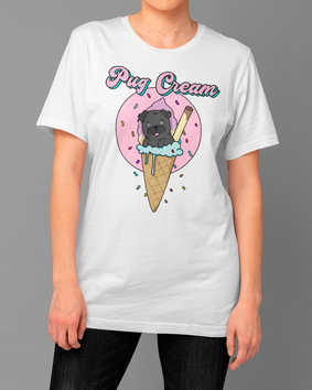 Camiseta Pug Cream