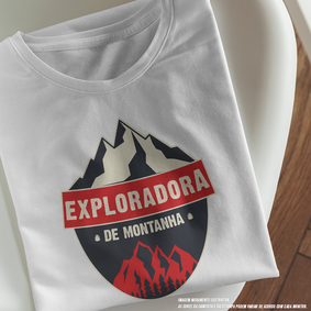 Camiseta Infantil Unissex Exploradora de Montanha 