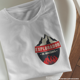 Camiseta Infantil Unissex Explorador de Montanha 