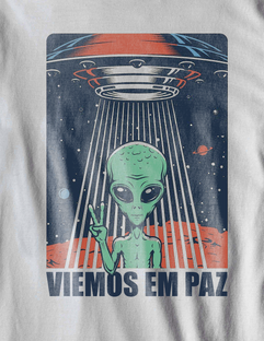 Nome do produtoCamiseta ET - Viemos em Paz - (unissex)