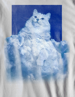 Camiseta Gato Celeste - (unissex)