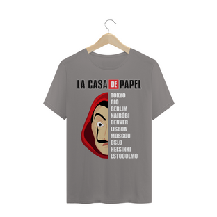 Nome do produtoCamiseta La Casa de Papel City - Filmes/Séries TV