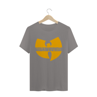 Nome do produtoCamiseta de Malha Quality Wu Tang Clan Logo Texto Tradicional Amarelo