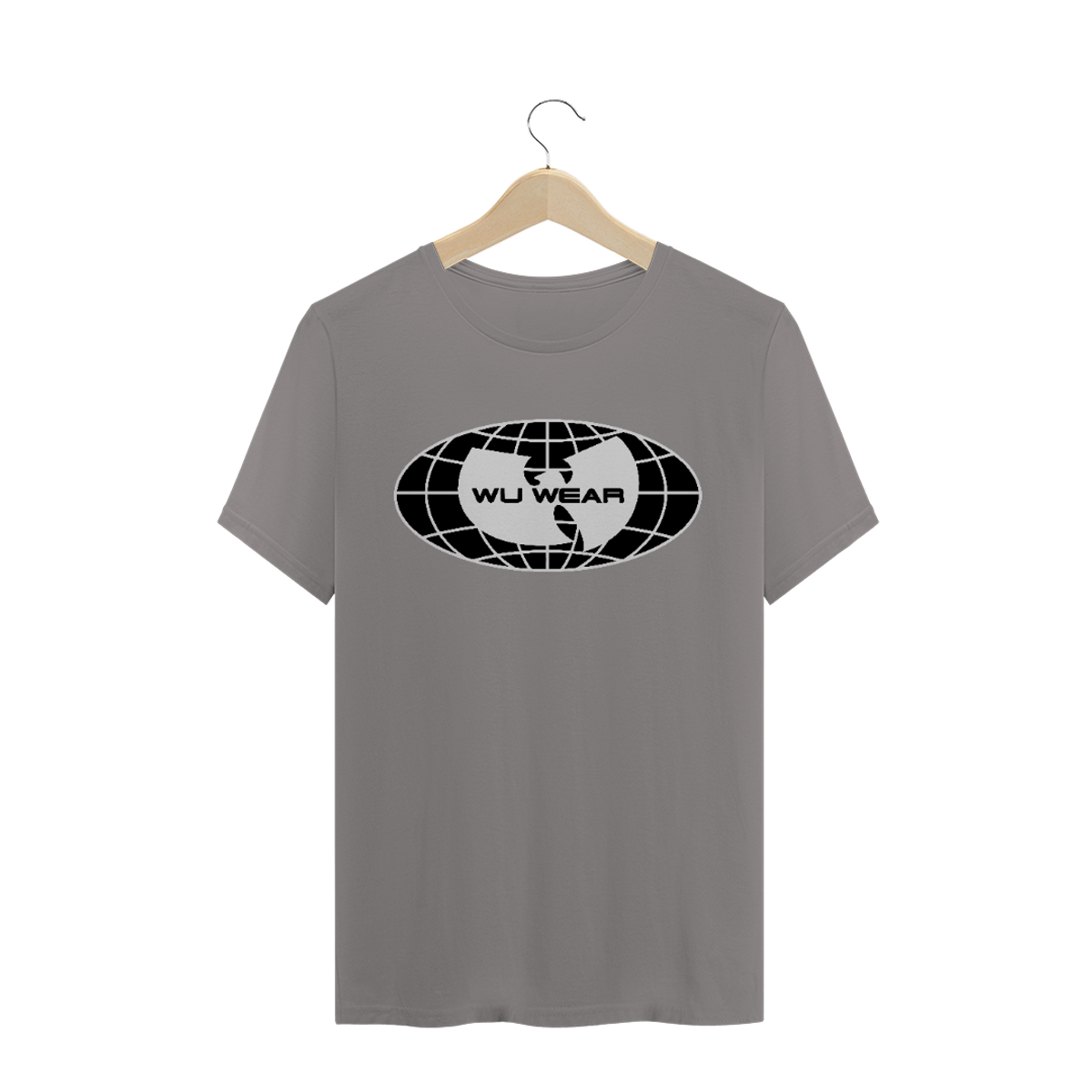 Nome do produto: Camiseta de Malha Quality Wu Tang Clan Globo Branco