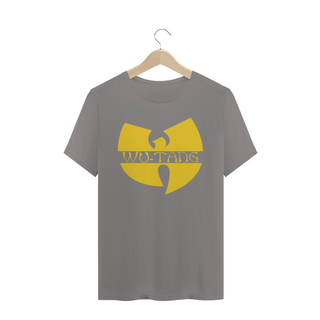 Nome do produtoCamiseta de Malha Quality Wu Tang Clan Logo Texto Tradicional Amarelo Claro