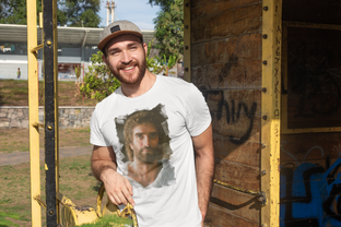 Nome do produtoCamiseta Jesus, a Face do Cristo - (unissex)