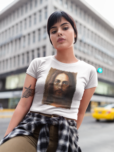 Nome do produtoCamiseta Jesus e o rosto do Sudário - (unissex)