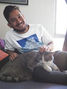 Nome do produtoCamiseta Gato Celeste - (unissex)