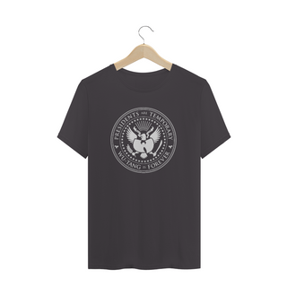Camiseta de Malha ESTONADA Pré-Lavada Wu Tang Clan Presidents Are Temporary Chumbo/Branco