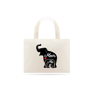 Nome do produtoEco Bag Grande Estampa Elefante Frase Mom Me