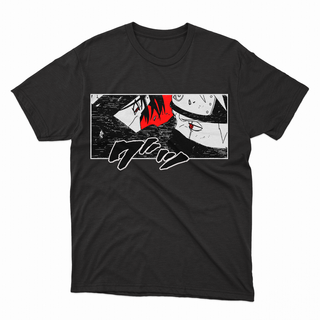 Camiseta Preta Kakashi vs Itachi