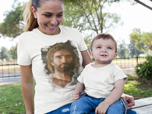 Nome do produtoCamiseta Jesus, a Face do Cristo - (unissex)