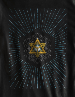 Nome do produtoCamiseta Estrela Sagrada da Vida - (unissex)