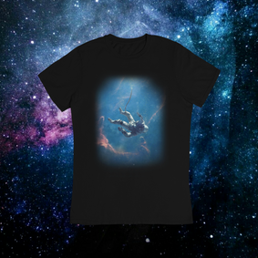 Camiseta Astronauta na vastidão do Universo