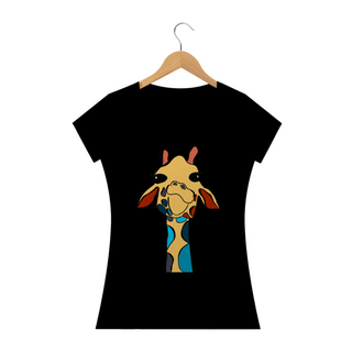 camiseta feminina arte girafa simpática Pincelandu 