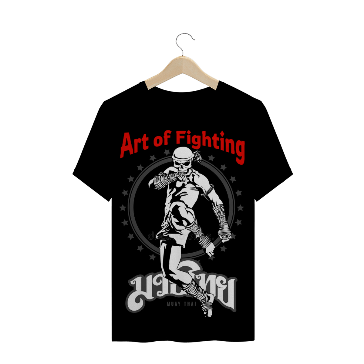 Nome do produto: Camiseta Muaythai Art of Fighting Preta