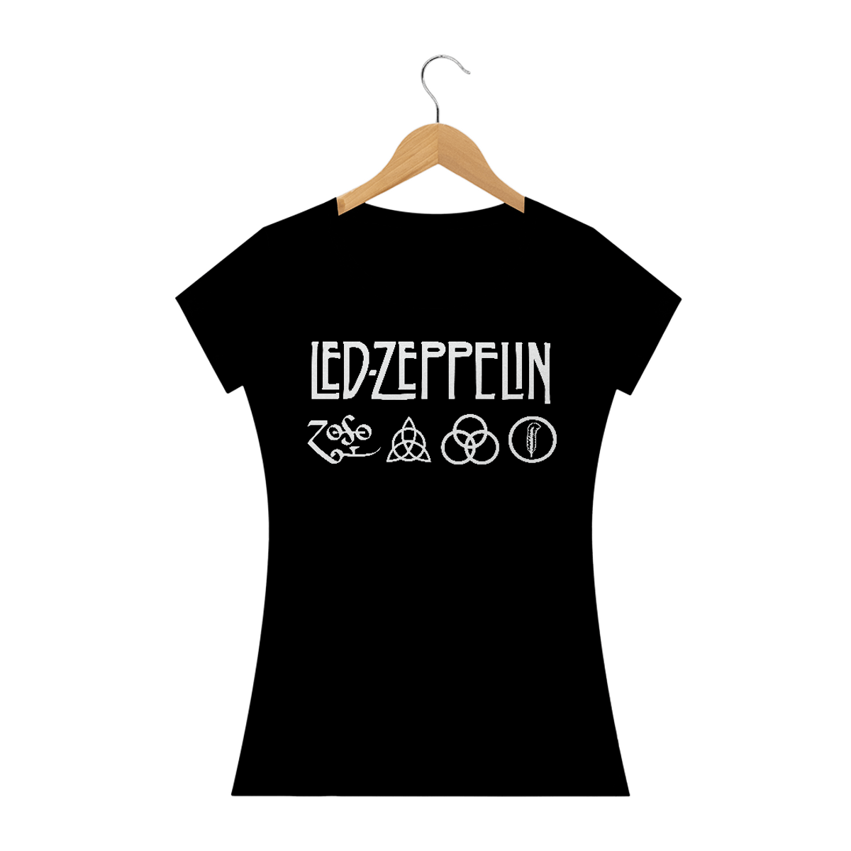 Nome do produto: Camiseta Feminina Led Zeppelin